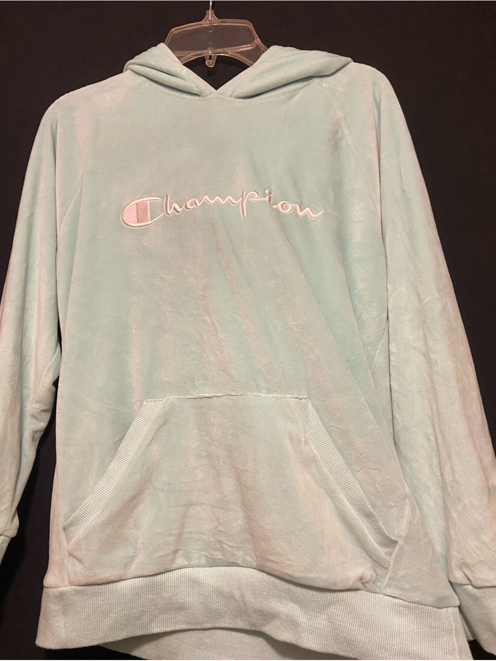 Champion Girls Light Blue Plush Hoodie